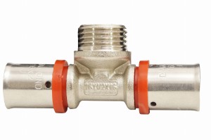 PEX - Trójnik GZ 16*1/2 - Zaprasowywany - Diamond