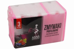 Zmywaki profilowane o zapachu owocowym - 3szt. 