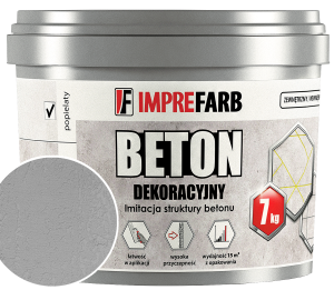 Beton architektoniczny dekoracyjny - 7kg / 8m2 - POPIELATY - IMPREFARB
