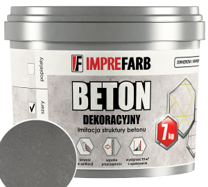 Beton architektoniczny dekoracyjny - 7kg / 8m2 - SZARY - IMPREFARB