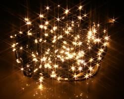 Lampki Wewnętrzne - Sznur  - Gruby Kabel  - 200 LED Ciepły Biały