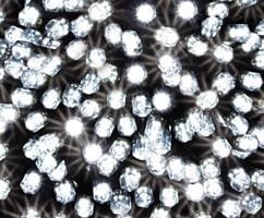 Lampki Wewnętrzne - Sznur  - Gruby Kabel  - 50 LED Białe Zimne