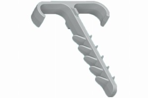 Uchwyt kablowy - wciskany - płaski - podwójny - UWPP 2X6/12 - 100szt