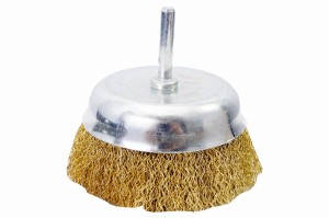 Szczotka druciana - czołowa - 100mm - trzpień 6mm - Schmith - SSZD-04