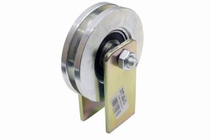 Rolka metalowa na płaskownik - mocowanie - 89mm - RJPM-89-22