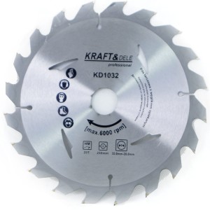 Tarcza do drewna - 250mm x 32mm - 20 zębów - Pierścienie redukcyjne (20-32mm) - KD1032